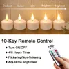 USB Charging Candle with Timed 10 Key Remote Control LED Water Drop Lamp Head Flashing Home Decorative Tea 240417