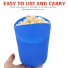 Zestawy naczyń obiadowych 2 szt. Popcorn Bags Bags Uchwyt silikonowe pojemniki na przekąskowe miski filmowe krzemionki wielokrotne użycie mikrofalowalne