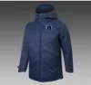 Mens Paris FC Down Winter Jacket Långärmkläder Klädrock Ytterkläder Puffer Soccer Parkas Team Emblem Customized1548346