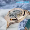 AP Movement Wrist Watch Royal Oak Series 15467or Full Hollow Dial Tourbillon Womens 18K Rose Gold Automatic Mechanical Watch 37 mm Garantie