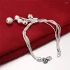 Link armbanden zilveren kleur charme kralen hanger armband mode sieraden mooie straatstijl voor vrouw topkwaliteit druppel H243