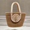 Sommer Raffias Rive Gauche Tote Beach Bags Designer Handtaschen Luxus Stroh Weave Pochette Schulter Korbkaufer Tasche Wallet Wallet Crossbody Travel Damen Clutch -Tasche