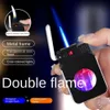 Der neue Double Fire Direct Impact Random Switch Lighters Creative Perspektive transportiert mit schillernden Beleuchtung Großhandel