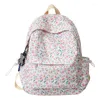 Sacs d'école pour femmes florales à la mode Sac féminin pour ordinateur portable Sac à dos Femme Fashion Fashion Girl Nylon Travel Livre