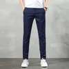 Herrenhosen Frühlings Sommer Casual Hosen Herren schlanker gerades leichtes, atmungsaktives Hosen Schnell trockener Elastizieren Hose Männliche Jogginghose D240425