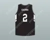 Aangepaste nee naam heren jeugd/kinderen gianna 2 mamba ballers zwarte basketbal jersey versie 3 top gestikt s-6xl