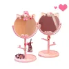 Miroirs Cashou82 Cartoon Desktop Makeup Mirror Desktop Princess Mirror mignon Girl Student Drack Mirror rose avec miroir de rangement