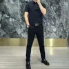 Erkek Polos Mens T-Shirt Çizgili Polo Gömlek Grafik Üstler Sıska Tee Siyah Moda Kısa Çeyrek Kollu Estetik 5xl