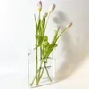 Clear Book Vase Acrylic Flower Vases Nordic Book Vase for Flowers Office Desktop Living Room Home Decoration Gift 240417