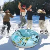 Tubos Anillo de esquí PVC Tubo de neumático de trineo de nieve Tubo de nieve Invierno Flotado para almohadilla de esquí para niños deportes al aire libre con mango 2021