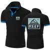 Erkek Polos Reef Logosu Yaz Baskı Moda Polo Gömlekleri Konforlu Kısa Kollu Pamuk Harajuku Günlük Sport T Tees Top