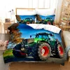 Sets Farm Tractor 3D Litding Ensemble de couette coquette en jeu avec caisse d'oreiller Twin Twin Full Queen King Bedclothes pour Family Home Decor