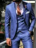 Anzüge Marineblau 3 Stück Slim Men Mode Anzüge Custom Bräutigam Hochzeit Smoking Prom Hochzeit Schneider machte Männer Anzüge mit Hosen