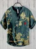 Men's Casual Shirts Spring And Summer Independent Station Plant Elements Mushroom Pattern Hawaiian Style Printed Tops