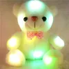 Plush dockor Colorf LED Flash Light Bear Doll P djur fyllda leksaker storlek 20 cm - 22 cm gåva för barn jul leksak droppe leverans gif dhl2e