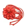 Ceintures de taille florale Chaîne Femmes Big Flower Decorative Luxury Corde Baltes Woven Woven Design Strap Braid Traite Bohemian Tass S8D1 240423