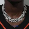 Hip Hop Rapper Jewelry 30mm Big Chunky Luxurious Domineering Barbwire Prong Necklace Iced Out Cz Diamond Spike Cuban Link Chain