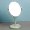 Mirrors Desktop Makeup Mirror Womens Dressing Table Rotatable Single Side HD Oval Mirror Portable Handheld Refill Mirror Makeup Tools