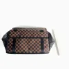 Designer Pet Car Bag Brown Black Checkerboard Dog bilväska Säkerhetssäte hängande påse Mesh Beskabla kattväska för att gå ut husdjursväska