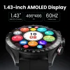 Bekijkt Haylou Solar Pro LS18 Smart Watch 1.43 "AMOLED Display Bluetooth Telefoongesprek Smartwatch Monitor IP68 Waterdichte fitness horloges