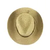 Sombreros anchos sombreros de cubo sombrero de paja para hombres sombrero de verano en el estilo de vaquero sombrero fedora y240425