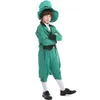 St Patricks Day Kids Leprechaun Costume Irish Green For Halloween Party