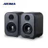 스피커 AIYIMA AUDIO 80W 활성 듀얼 모드 책장 스피커 홈 음악 시스템 TV PC 용 3 인치 HiFi 광학 동축 블루투스 USB DAC