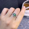 Anelli a grappolo Kjjeaxcmy Boutique Jewelry 925 Sterling in argento intarsio Naturale Diopside Gemstone Femmina Supporto di supporto anello di lusso