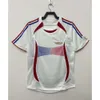 Soccer Sets TrackSuits Mens TrackSuits Football Jersey 2006 French Away White Dorosły Top Single Piece Jersey Size S-2xl