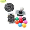 Games 2 Player Arcade DIY Kit Copy Sanwa Joystick Zero Delay USB Control Board med 30mm Transparent Arcade Push Buttons for PC PS3