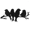 Dekorativa figurer Metal Bird Branch Sign Seconed Iron Decor Ornament Outdoor Garden Yard 87ha