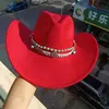 Chapéus de aba larga chapéus de velo de velo de cowboy chapéu de caça