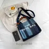 Designer Women's MC Tote Bag New Fashion Bag Jacquard MJ Canvas Wide Shoulder Computer Oblique Straddle Handbag Street Racking