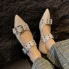 Women Mary Janes zapatos Pisos Pisos de la marca Poin Toe Summer Sandalias de marca Sandalias Lolita Lolita Walking Chaussures Femme 240419