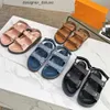 New Designer Women Slippers Beach Leather Mules Ladies Sandals Summer Luxury Fashion Flat Letter Female Drag Nude Black White Brown Woman's Slipper 35-40