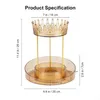 Kitchen Storage 360° Rotating Jewelry Organizer Display Stand Crown-Shaped Necklace & Bracelet Hanging Tower Rack-B