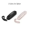 Accessories Mini Desktop Corded Landline Phone Fixed Telephone Wall Mountable for Home Hotel Office Bank Call Center Supports Mute and so on