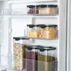 Contenedores de almacenamiento de alimentos Contenedores de cocina Conseacionamiento de la caja Organizador Preservación de alimentos de plástico a granel con especias de tapa H240425