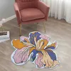 Carpets New Chinese Art Flower Round Carpet Large Area Living Room Luxury Carpets Comfortable Soft Bedroom Rug Tapis Allfombra Tapete IG