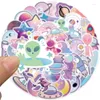 Enveloppe-cadeau 50pcs Cartoon Planet Stickers Scrapbooking Pasters Home Decoration Phone Téléphone Imperpose