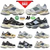 9060 Herrtränare Runningskor 9060S Herrkvinnor Designer New Brown Black Sea Salt White Black Castlerock Grey Workwear Timberwolf Grey Sports Sneakers Storlek 36-45