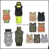 Mini Drinkware Color Handle 7 Tactical Vest Outdoor Molle Wine Beer Bottle Er Beverage Cooler Justerbar Drop Delive DHLX3