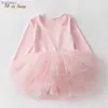 Girl's Dresses Baby Girl Princess Sequins Ballet Tutu Dress Long Sleeve Infant Toddler Child Tulle Vestido Party Dance Baby Clothes 1-5YL2404