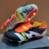 Hommes Designer Football Boot Gift Sac Boots Précision + Tongue Elite Tongue FG Boots Metal Spiks Football Cilats Laceless Soft Cuir Pink Soccer Pincer Eur 36-46 Taille