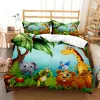 sets Cute Jungle Animal cartoon printed bedding for children Queen bedding set Soft and comfortable Customized King size bedding set