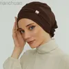 Hidżabs zwykły muzułmanin instant turban hat wewnętrzny hidżabs czapki kobiety islamska bandana bonnet Indie kapelusze żeńskie turban turbante mujer kwiat D240425