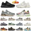 Nuevo triple negro 9060 Nuevo llegada zapatos de zapatillas casuales Salt marino Blanco Blanco Glow Grey Grey Violet Noir Multi-Color Mushroom 990 JJJJound Brown Entrenadores 36-45