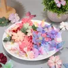 Decorative Flowers 100 Pcs Wedding Decorations Dress Butterfly The Decors Bows Craft Silk Cloth Ornament Appliques DIY Ornaments