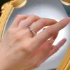 Cluster anneaux Venreregem Pière Coupe 4 6 mm Sapphire Gemstone 925 Rague en argent sterling pour femmes