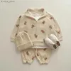 衣類セット春の幼児の赤ちゃん漫画服セット幼児の男の子の女の子長袖スウェットシャツ +ズボン2pc